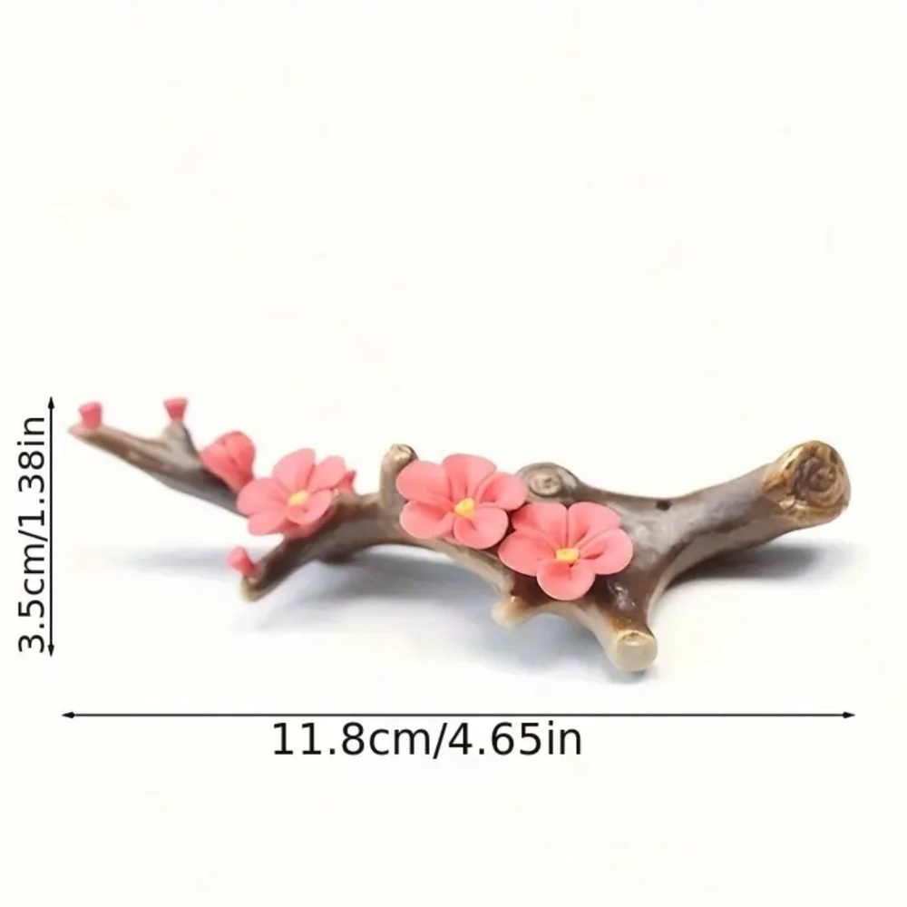 NEW! Hand Crafted Pretty Pink Ceramic Plum Blossom Stick Incense Burner! - Picture 6 of 6
